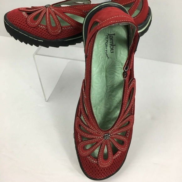 Jambu Shoes - Jambu Women's Marisol Memory Foam Red Shoes S 7